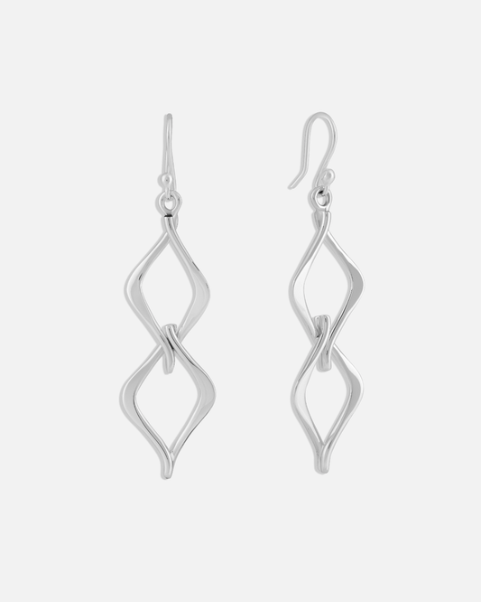 Twist Rhombus Drop Earrings