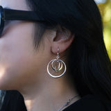 Spinning Hoop Drop Earrings