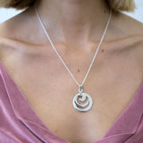 Spiral Circle Pendant Necklace