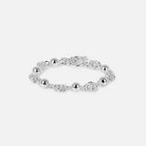 Sterling Silver Ball and Knot Bracelet