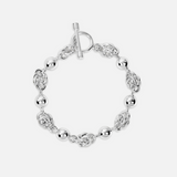 Sterling Silver Ball and Knot Bracelet