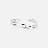 Double Twist Half Bangle