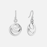 Spiral Circle Drop Earrings