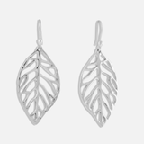 Sculptured Leaf Drop Earrings