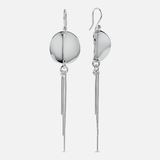 Round Disc Three Rod Earrings