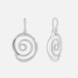 Sculptured Spirals Dangly Earrings