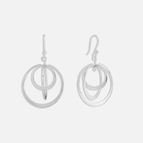 Spinning Hoop Drop Earrings