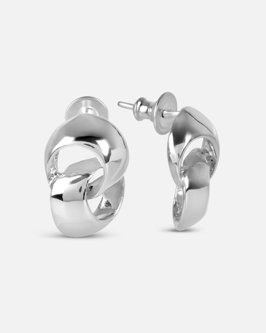 Double Loop Stud Earrings