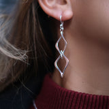 Twist Rhombus Drop Earrings