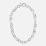 Oval Links Hammered Necklace