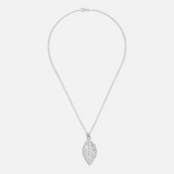 Sculptured Leaf Pendant Necklace